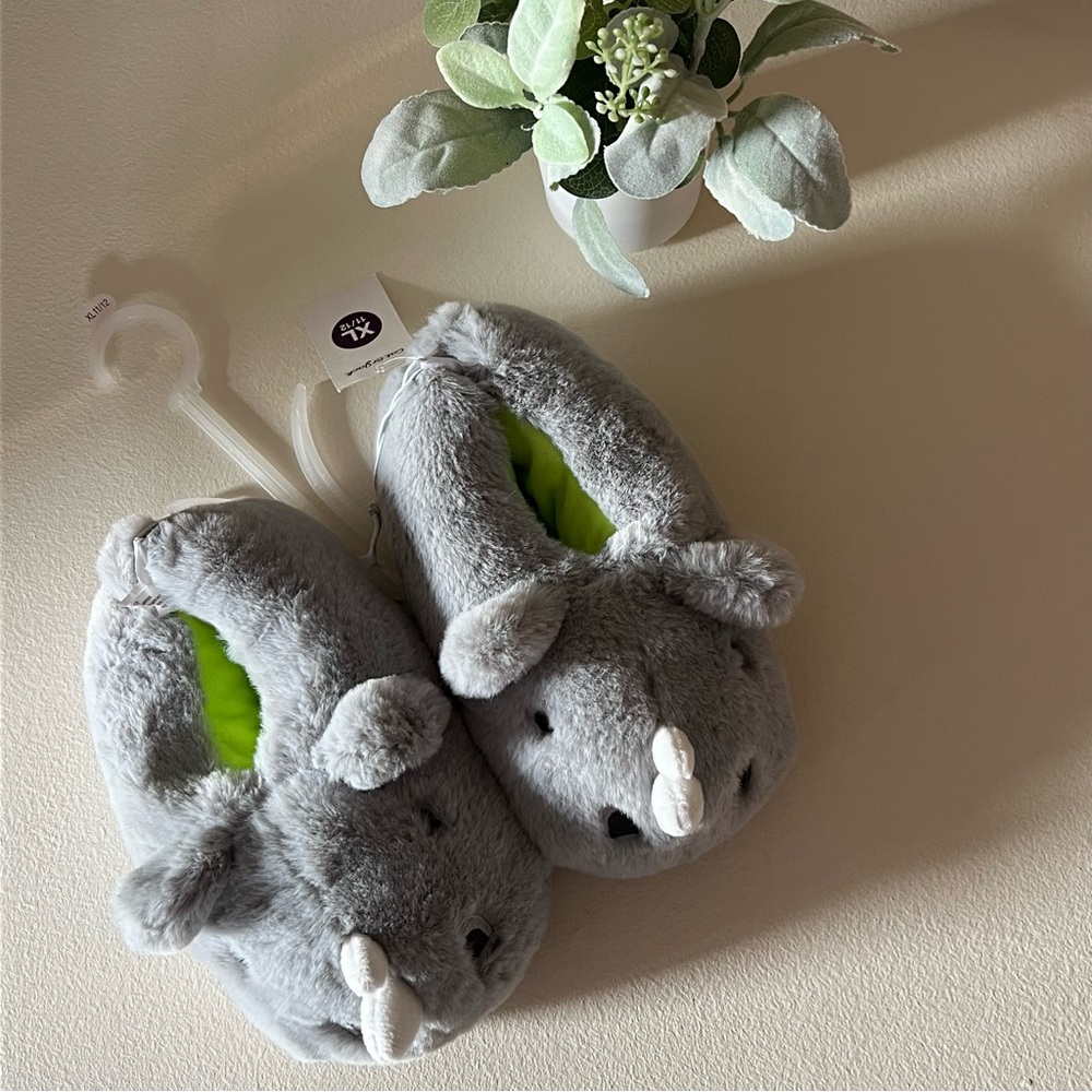 Gray Elephant Kids Slippers